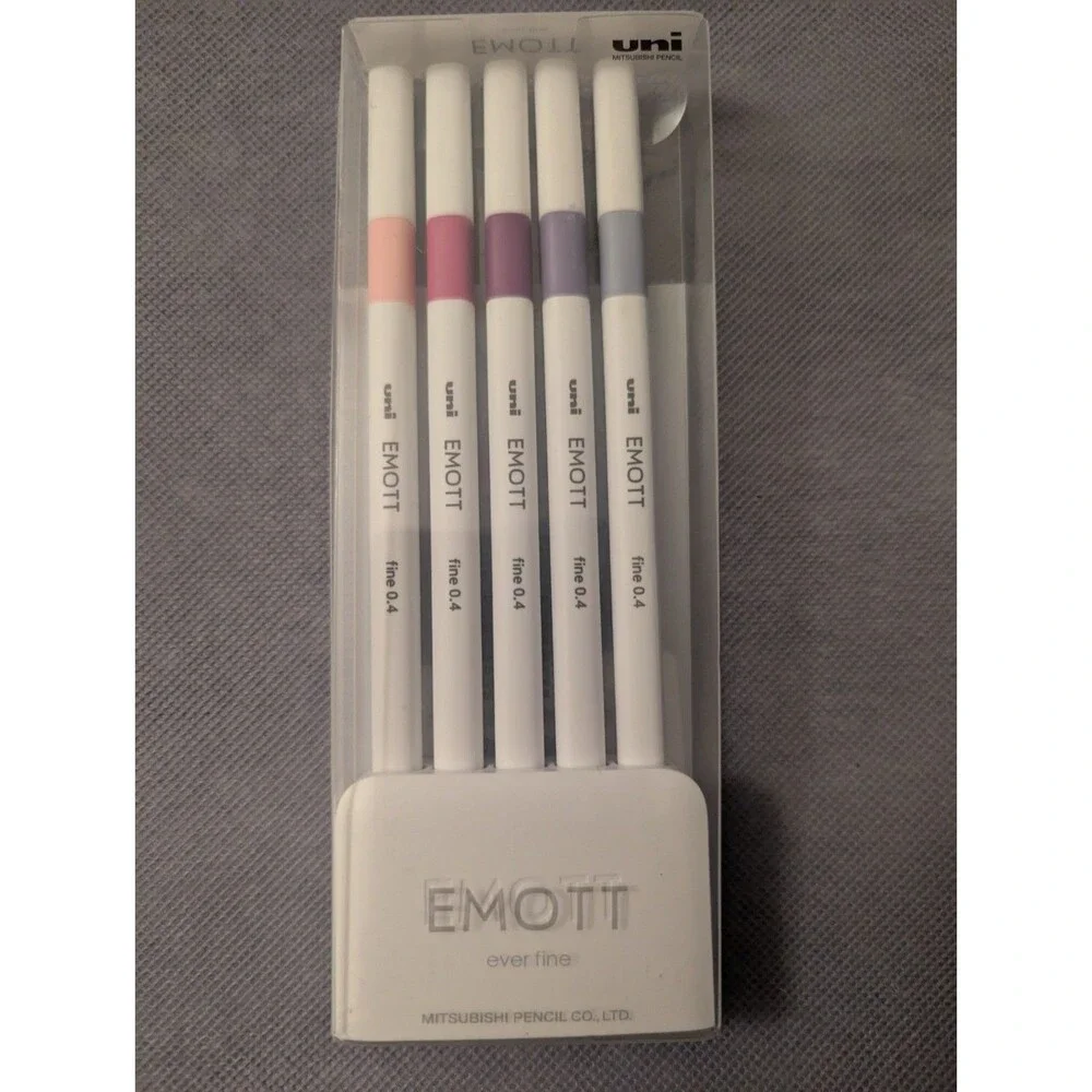 Uni Uniball Emott Ever Fine No. 7 Set Water-based Pen 5 Colors Set New
